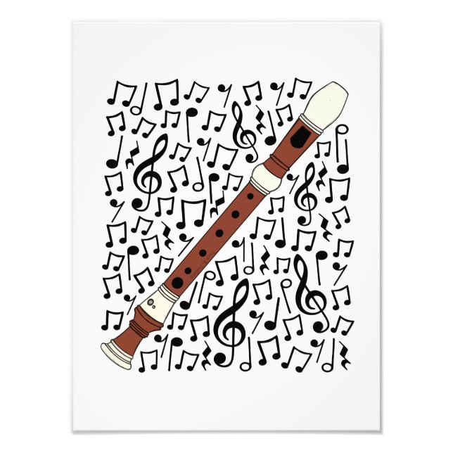 Musical Notes Woodwind Music Teacher Fotodruck (Vorne)