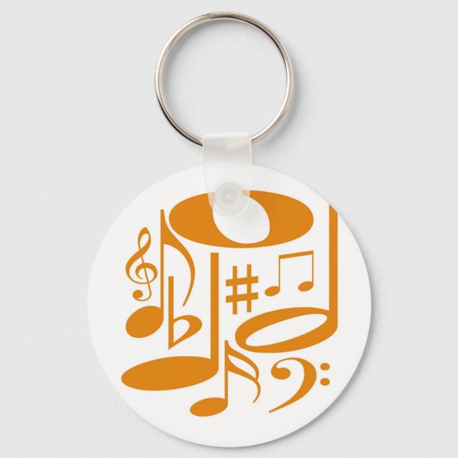 Musical Orange Schlüsselanhänger (Vorderseite)