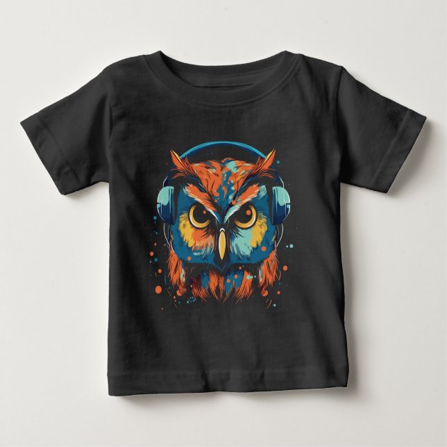 Musical Owl Baby T-shirt (Vorderseite)