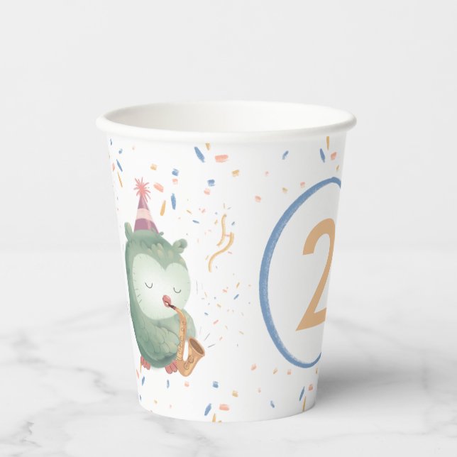 Musical Owls Paper Cup Pappbecher (Vorderseite)