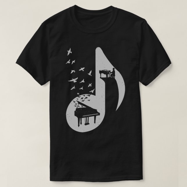 Musical Piano T-Shirt (Design vorne)
