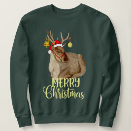 Musical Reindeer Rudolph Frohe Weihnachten lustig Sweatshirt