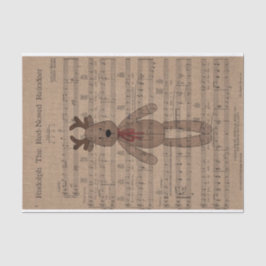 Musical Rudolph Red Nose Reindeer Teddy Bear Seidenpapier