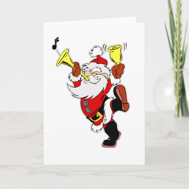 Musical Santa Claus Feiertagskarte (Vorderseite)