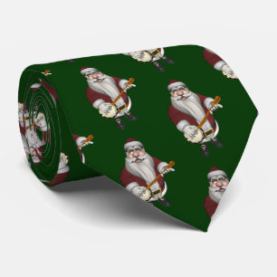 Musical Santa Claus Lieben zum Banjo spielen Krawatte