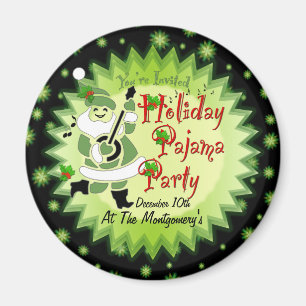 Musical Santa Elf Pajama Party Magnet