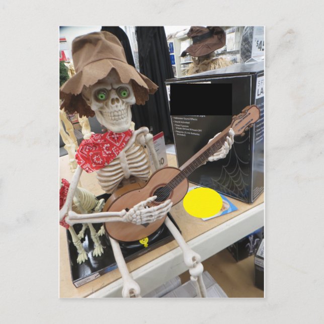 Musical Skeleton Postkarte (Vorderseite)