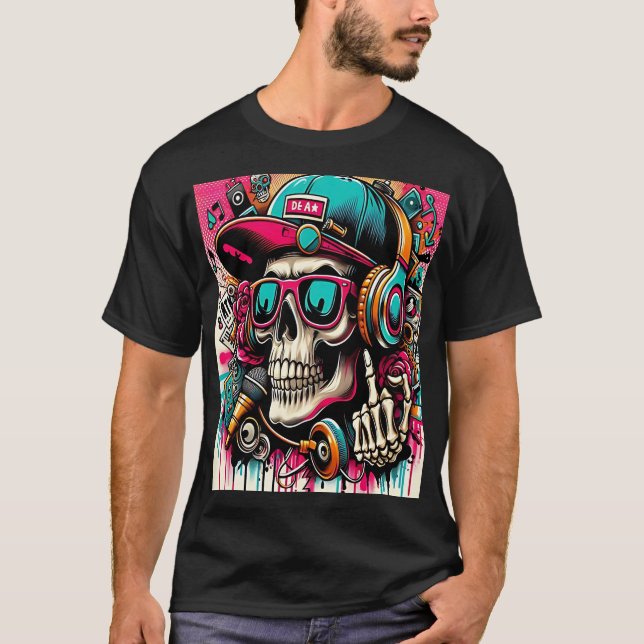 Musical Skull: The Art of Sound and Style T-Shirt (Vorderseite)