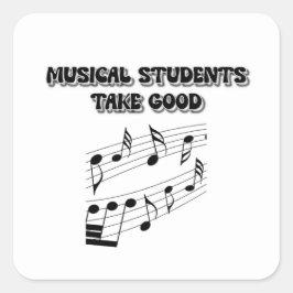 Musical Students Quadratischer Aufkleber