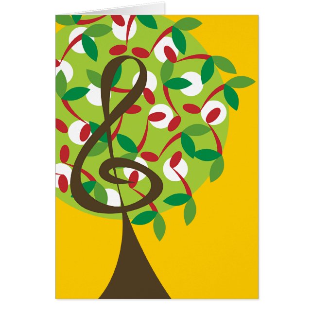 Musical Treble Cherry Notes Baum Whimsical Nature (Vorne)