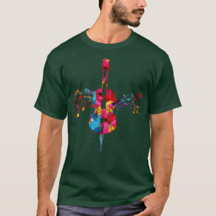 Musical Treble Clef Colorful Cello Retro Cellist T-Shirt