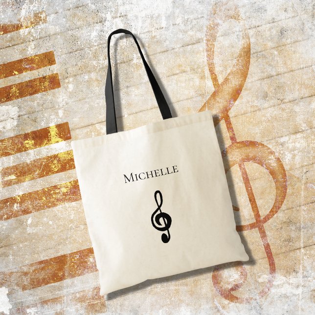 Musical Treble Clef Personalisiert Tragetasche (Von Creator hochgeladen)