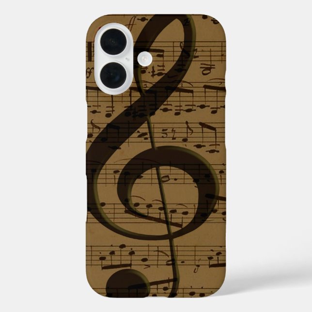 Musical Treble Clef Sheet Music Classic Case-Mate iPhone Hülle (Rückseite)