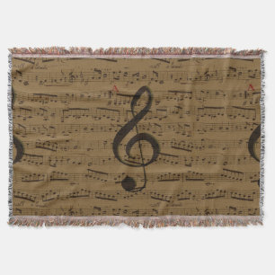 Musical Treble Clef Sheet Music Classic Decke