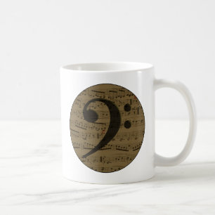 Musical Treble Clef Sheet Music Classic Kaffeetasse