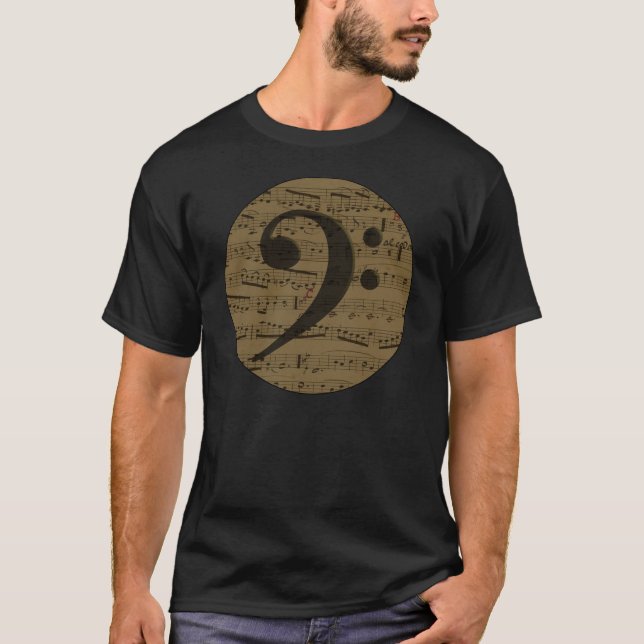 Musical Treble Clef Sheet Music Classic T-Shirt (Vorderseite)
