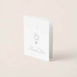Musical Treble Clef Vielen Dank Foil Card Folienkarte