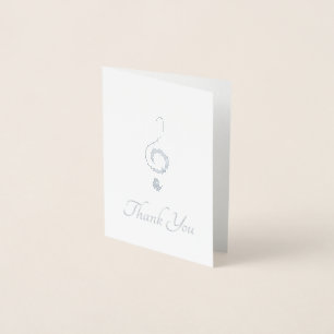 Musical Treble Clef Vielen Dank Foil Card Folienkarte