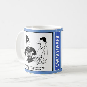 Musical UK Policeman mit Accordion. Funny Kaffeetasse