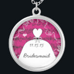 Musical Wedding Gown Bridesmaid Necklace Versilberte Kette<br><div class="desc">Wedding Keepake Wedding Party Necklaces - um die Hintergrundfarbe zu ändern - klicken Sie auf anpassen - klicken Sie auf Bearbeiten - wählen Sie das letzte Tool aus dem Drop-Down-Menü und wählen Sie eine der angezeigten Farben aus oder geben Sie Ihren RGB-Hex-Code für Ihre Hochzeitfarbe ein. Um die Schriftart-Farbe zu...</div>