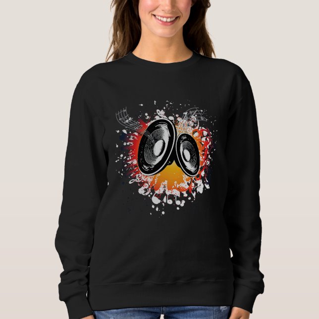 Musical Wow Notes Musician Sound Music Beat Sweatshirt (Vorderseite)