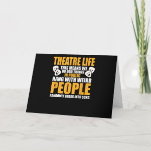 Musicaldarsteller Schauspielerin Nerd Drama Acting Karte
