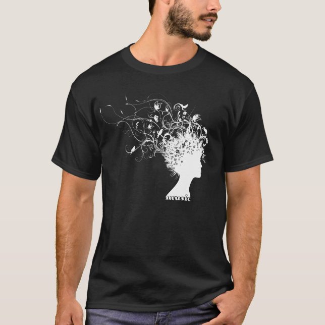 MusicHead Shirt (nur Dunkelheit) (Vorderseite)