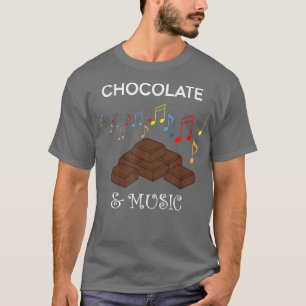 Musician and Chocolate Fan Music Notes Chocolatier T-Shirt