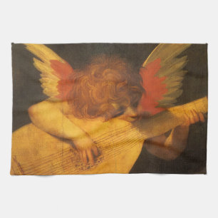 Musician Angel Lute von Rosso Fiorentino Geschirrtuch