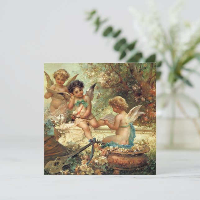 Musician Angels von Hans Zatzka, Viktorianische Ku (Stehend Vorderseite)