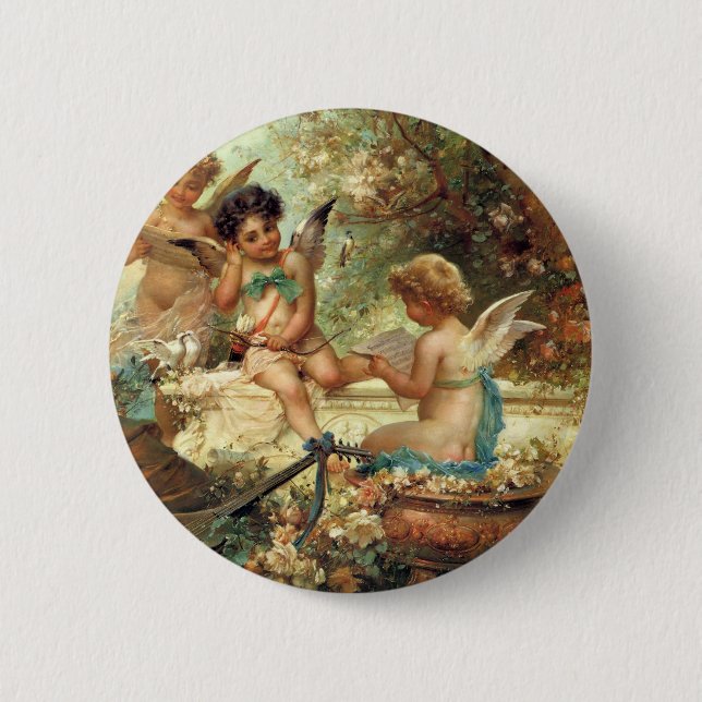 Musician Angels von Hans Zatzka, Viktorianische Ku Button (Vorderseite)