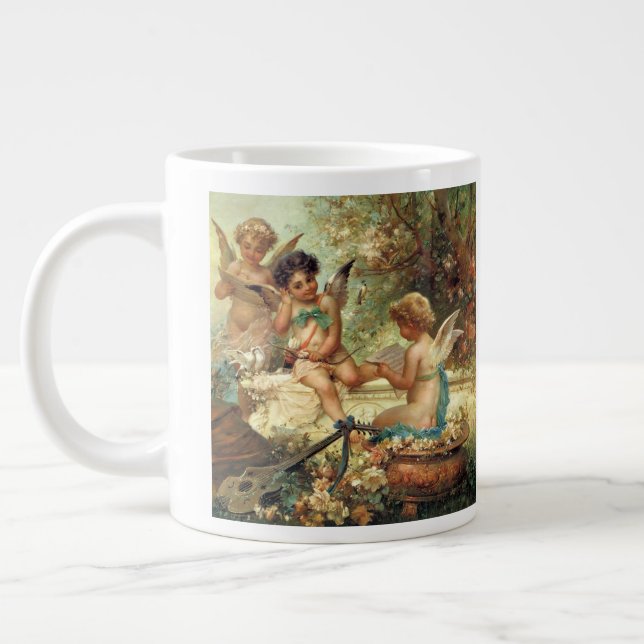 Musician Angels von Hans Zatzka, Viktorianische Ku Jumbo-Tasse (Links)