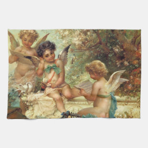 Musician Angels von Hans Zatzka, Viktorianische Ku Küchentuch