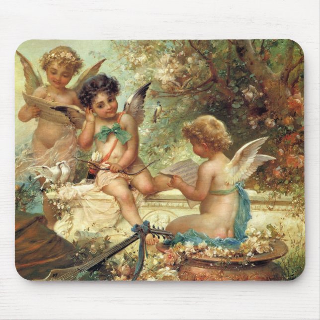 Musician Angels von Hans Zatzka, Viktorianische Ku Mousepad (Vorne)