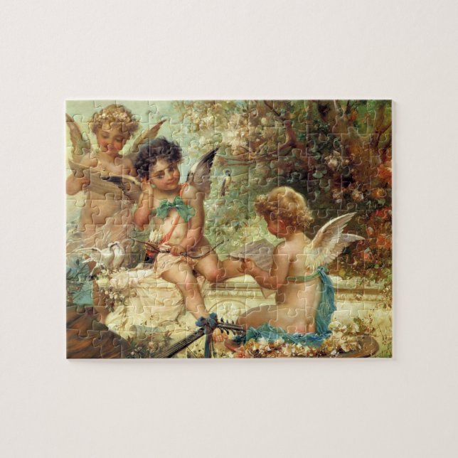 Musician Angels von Hans Zatzka, Viktorianische Ku Puzzle (Horizontal)