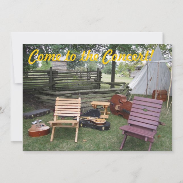 Musician Band Camp "Komm zum Konzert!" Einladungsk Einladung (Vorderseite)