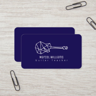Musician Blues Business Card mit Gitarre Visitenkarte