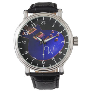 Musician Cool Blue Sparkle Electric Rock Gitarre Armbanduhr