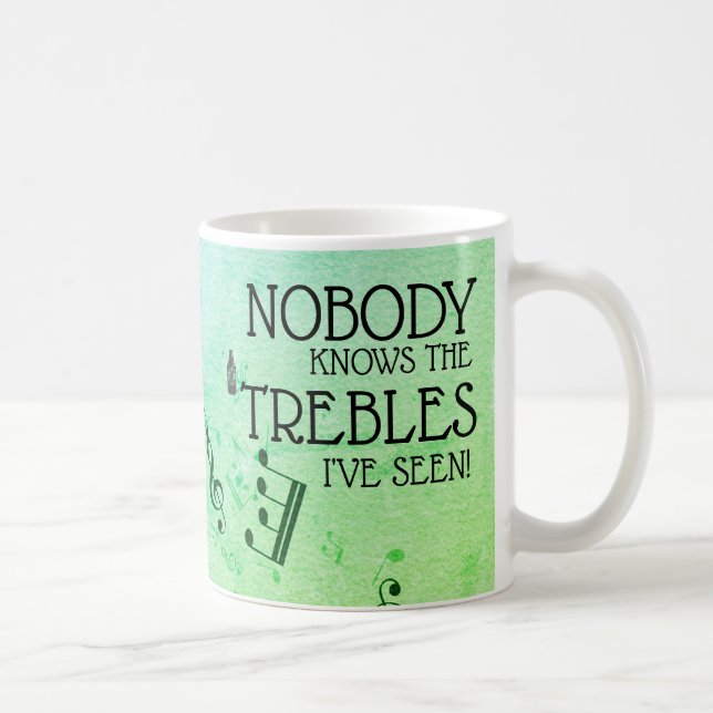 Musician Gitarre Funny Treble Joke Personalisierte Kaffeetasse (Rechts)