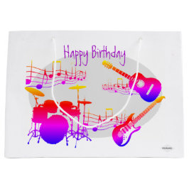 Musician Graphic Gift Bag Design HAMbyWG Große Geschenktüte