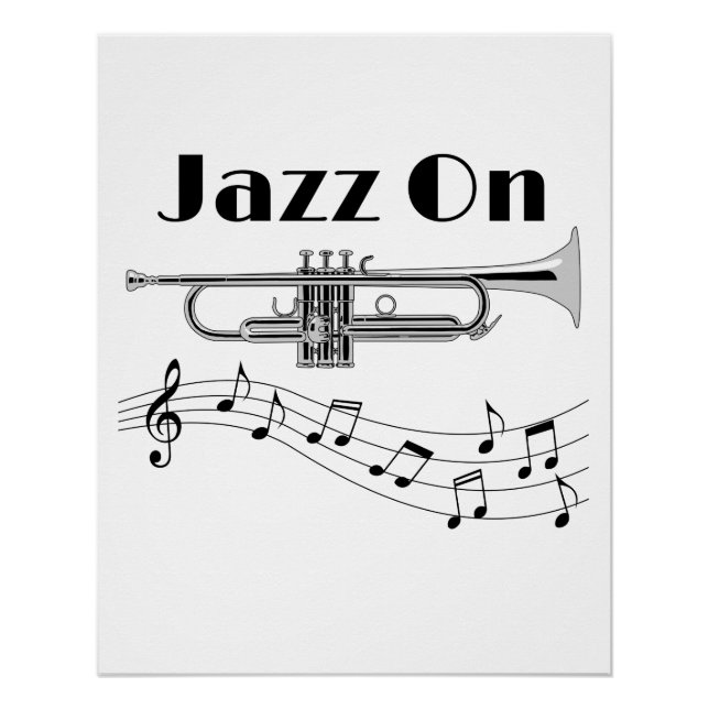 Musician Jazz auf Trompet-Player Poster (Vorderseite)