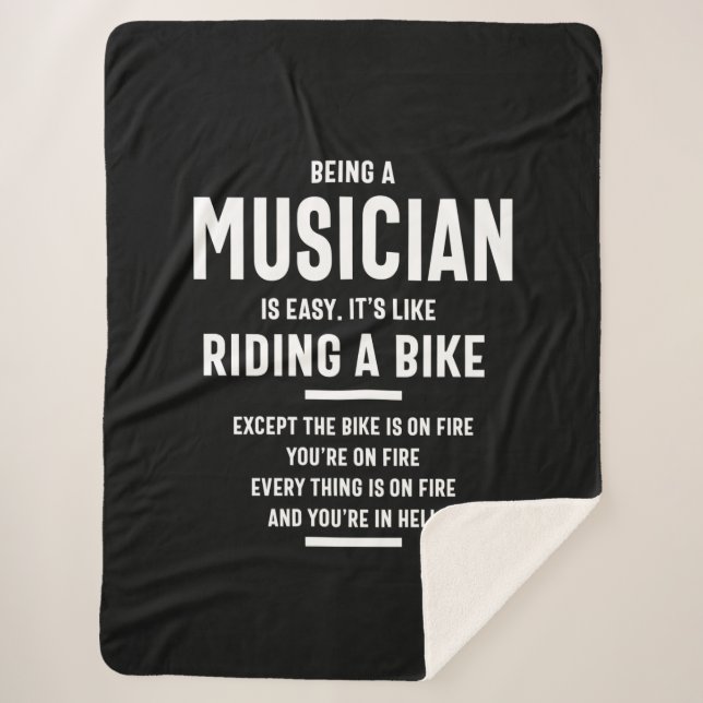 Musician Job Titel Geschenk Sherpadecke (Vorderseite)