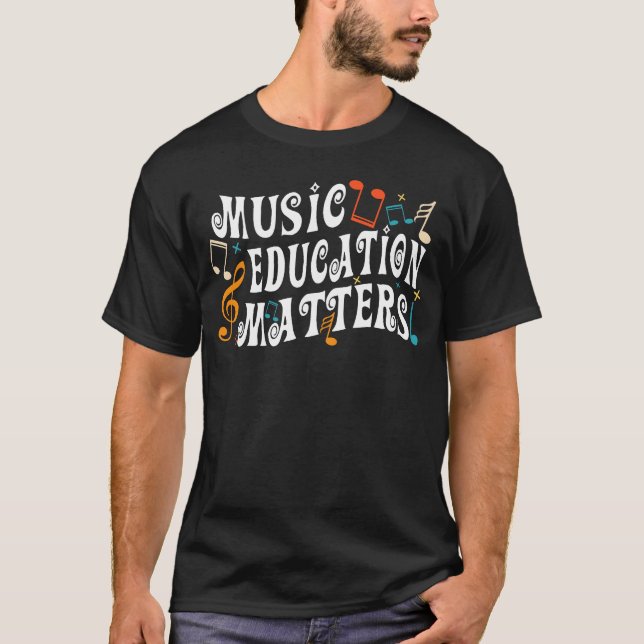 Musician Music Bildung Matters Musiceacher vinta T-Shirt (Vorderseite)