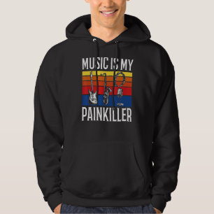 Musician Music Retro Music ist mein Schmerzmittel Hoodie