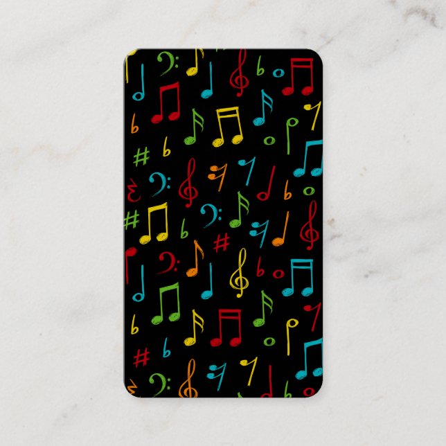 Musician Music Teacher Business Card Visitenkarte (Vorderseite)