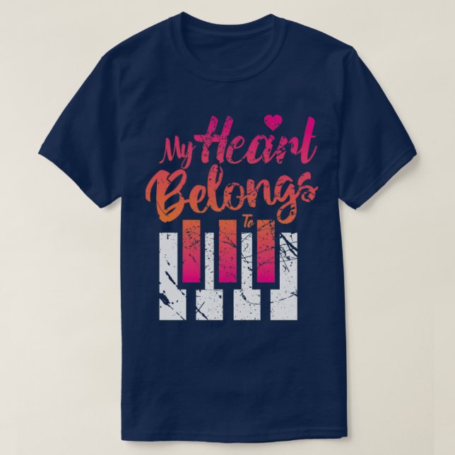 Musician Pianist Liebe Piano Me and YouTShirt T-Shirt (Design vorne)