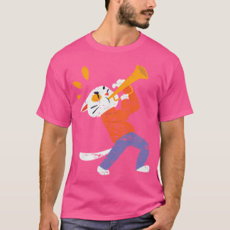 Musician Trumpet Player Cat Geschenk Trumpet T-Shirt