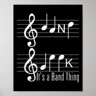 Musicians Band Geek Musiknotens Rechtschreibend Fu Poster