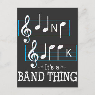 Musicians Band Geek Musiknotens Rechtschreibend lu Postkarte