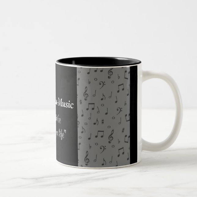 MusicNoteMug-fertigen Sie jede mögliche Farbe Zweifarbige Tasse (Rechts)